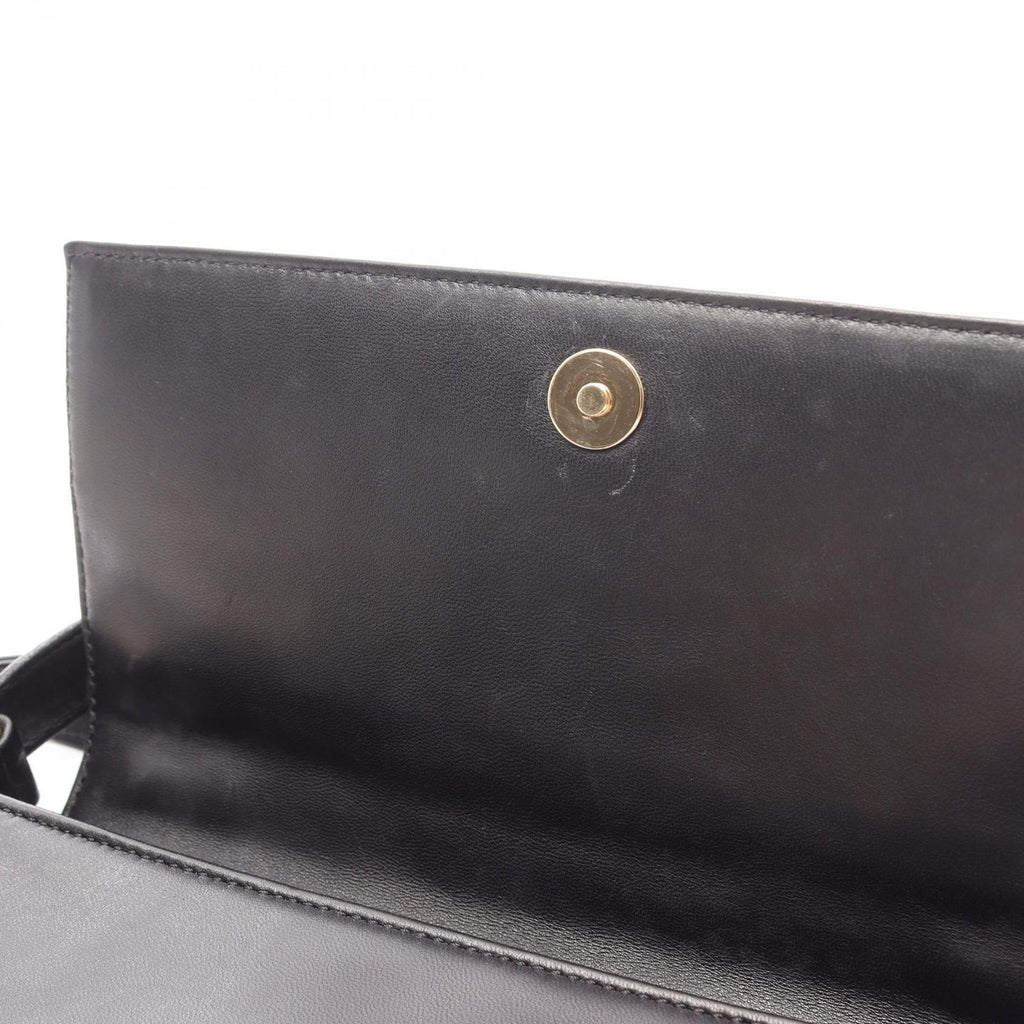 Chanel Shoulder Bag Choco Bar CC Logo Black Lambskin — view 6