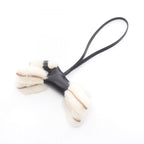 Hermes Charm Buddy Black Shearling Keychain