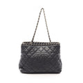 Chanel Tote Bag Quilted Black Leather