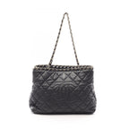 Chanel Tote Bag Quilted Black Leather