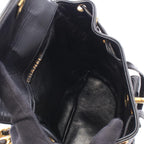 Chanel Backpack Quilted Turnlock Chain Black Lambskin Double — view 3