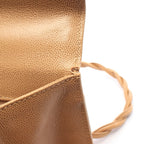 Chanel Shoulder Bag CC Logo Beige Caviar Leather — view 7