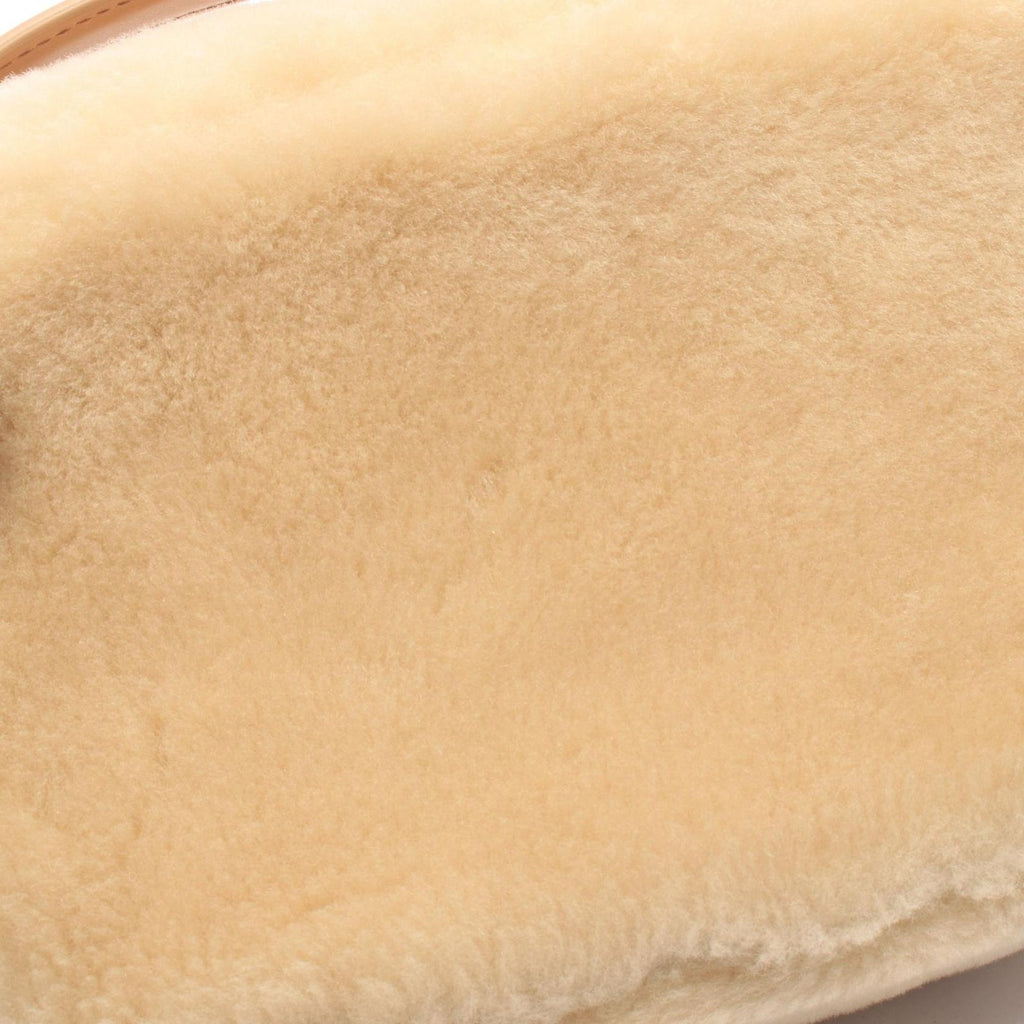 Prada Handbag Odette Shearling Mini Beige Leather Bag — view 5