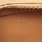 Prada Handbag Odette Shearling Mini Beige Leather Bag — view 4