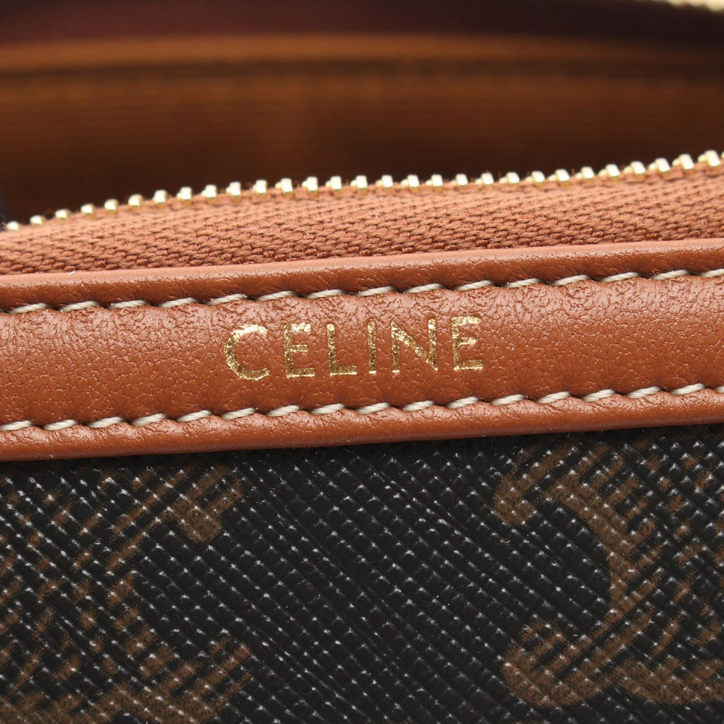 Celine Shoulder Bag Chain Clutch Triomphe Leather — view 4