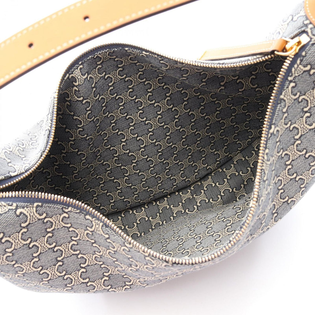 Celine Shoulder Bag Triomphe Lulu Large Canvas Leather — view 3