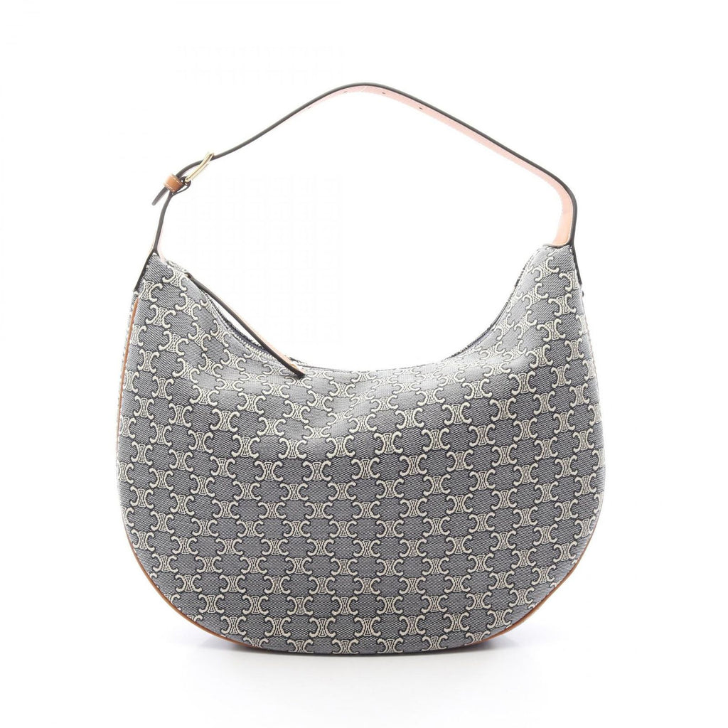 Celine Shoulder Bag Triomphe Lulu Large Canvas Leather
