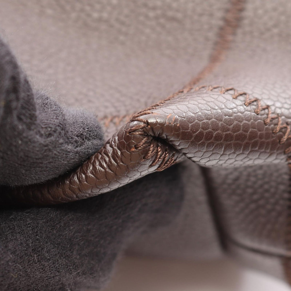 Chanel Tote Bag Choco Bar Dark Brown Caviar Leather — view 6