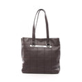 Chanel Tote Bag Choco Bar Dark Brown Caviar Leather