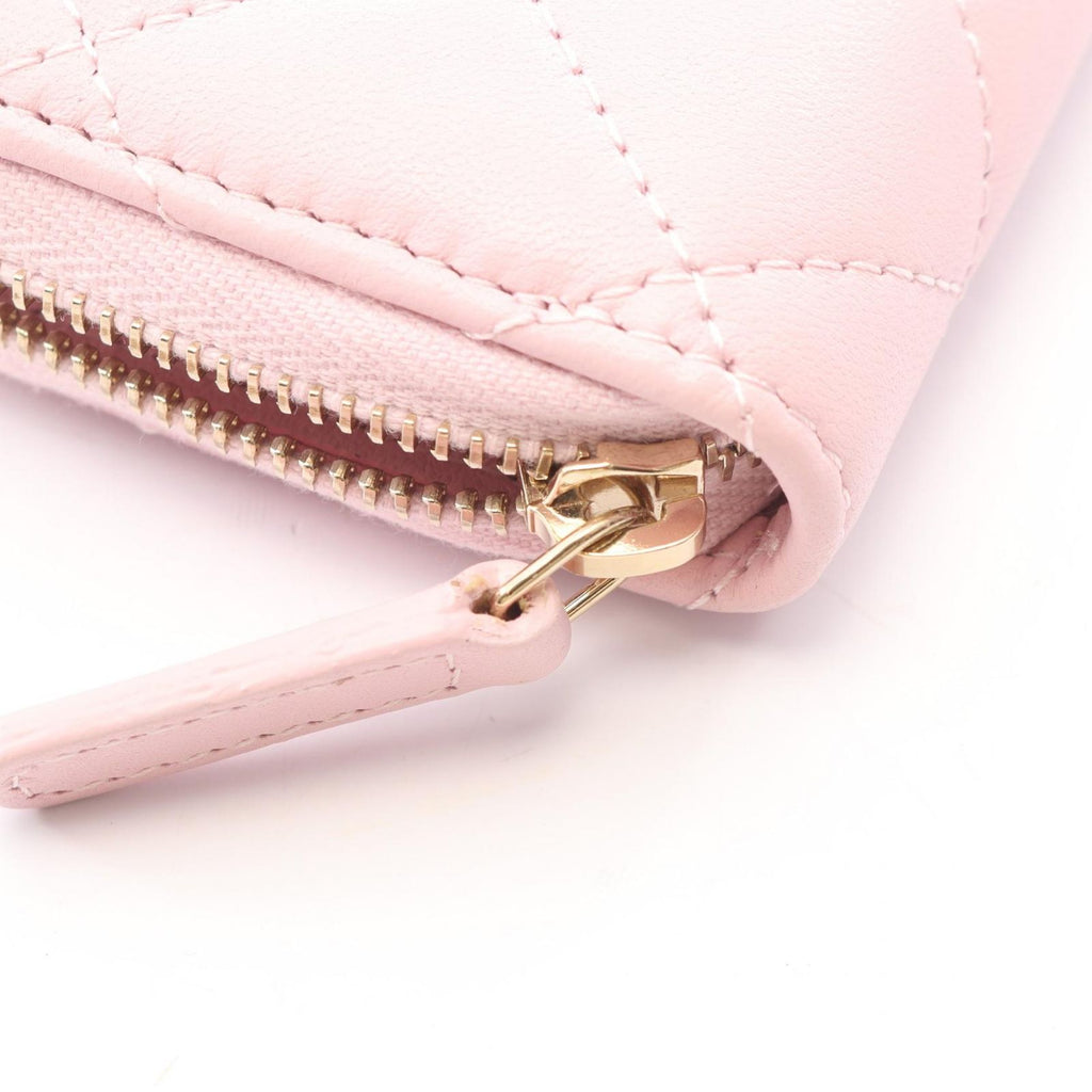 Chanel Coin Purse Classic Zip Quilted Pink Leather — view 6