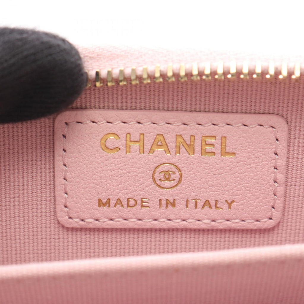 Chanel Coin Purse Classic Zip Quilted Pink Leather — view 4