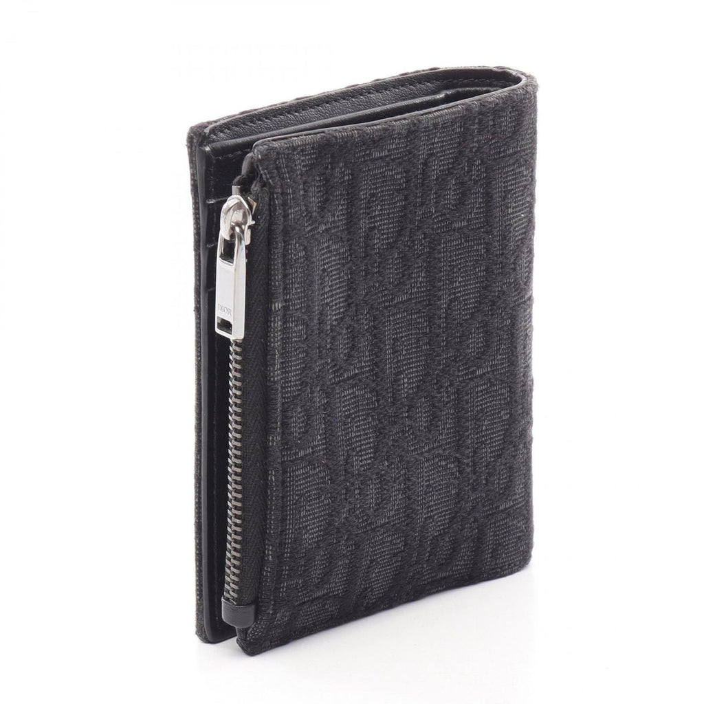 Dior Bifold Wallet Oblique Black Dark Gray — view 2