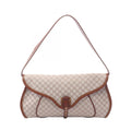 Celine Shoulder Bag Macadam Gray Brown Canvas Leather