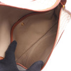 Celine Shoulder Bag Macadam Gray Brown Canvas Leather — view 3