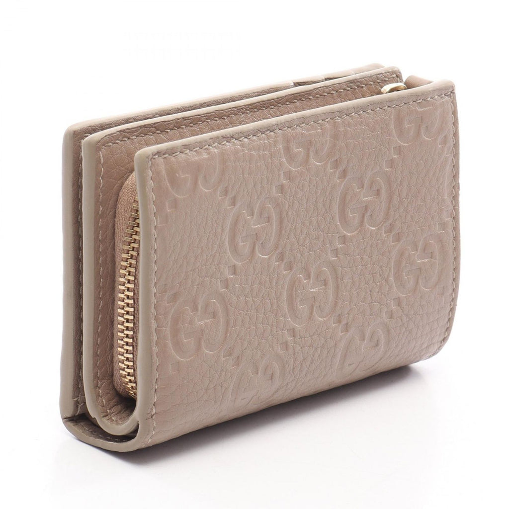 Gucci Bifold Wallet GG Emblem Small Pink Beige Leather — view 2