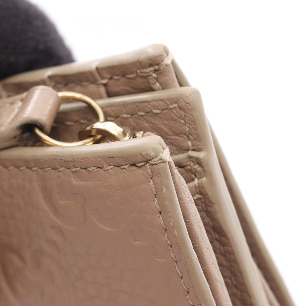 Gucci Bifold Wallet GG Emblem Small Pink Beige Leather — view 7