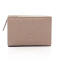Gucci Bifold Wallet GG Emblem Small Pink Beige Leather