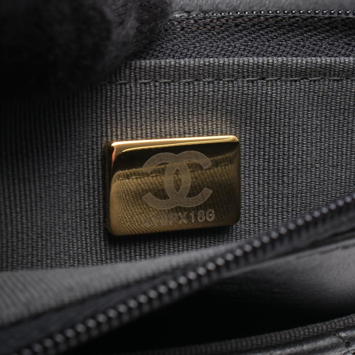 Chanel Shoulder Bag Quilted Black Lambskin Chain Wallet — view 5