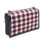 Gucci Shoulder Bag Dionysus Black Plaid Fabric Leather Small — view 2