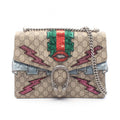 Gucci Shoulder Bag Dionysus Re Edition GG Supreme Beige Brown Multi Canvas Suede