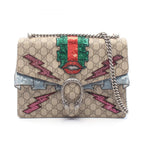Gucci Shoulder Bag Dionysus Re Edition GG Supreme Beige Brown Multi Canvas Suede