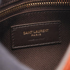 Saint Laurent Paris Shoulder Bag Monogram Dark Brown Canvas Leather — view 4