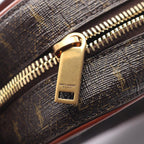 Saint Laurent Paris Shoulder Bag Monogram Dark Brown Canvas Leather — view 7