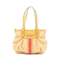 Celine Tote Bag Macadam Croco Embossed Sc Yellow Multi Canvas Leather