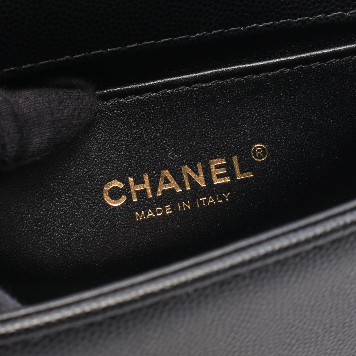 Chanel Shoulder Bag Boy Small Black Caviar Leather Chain — view 4