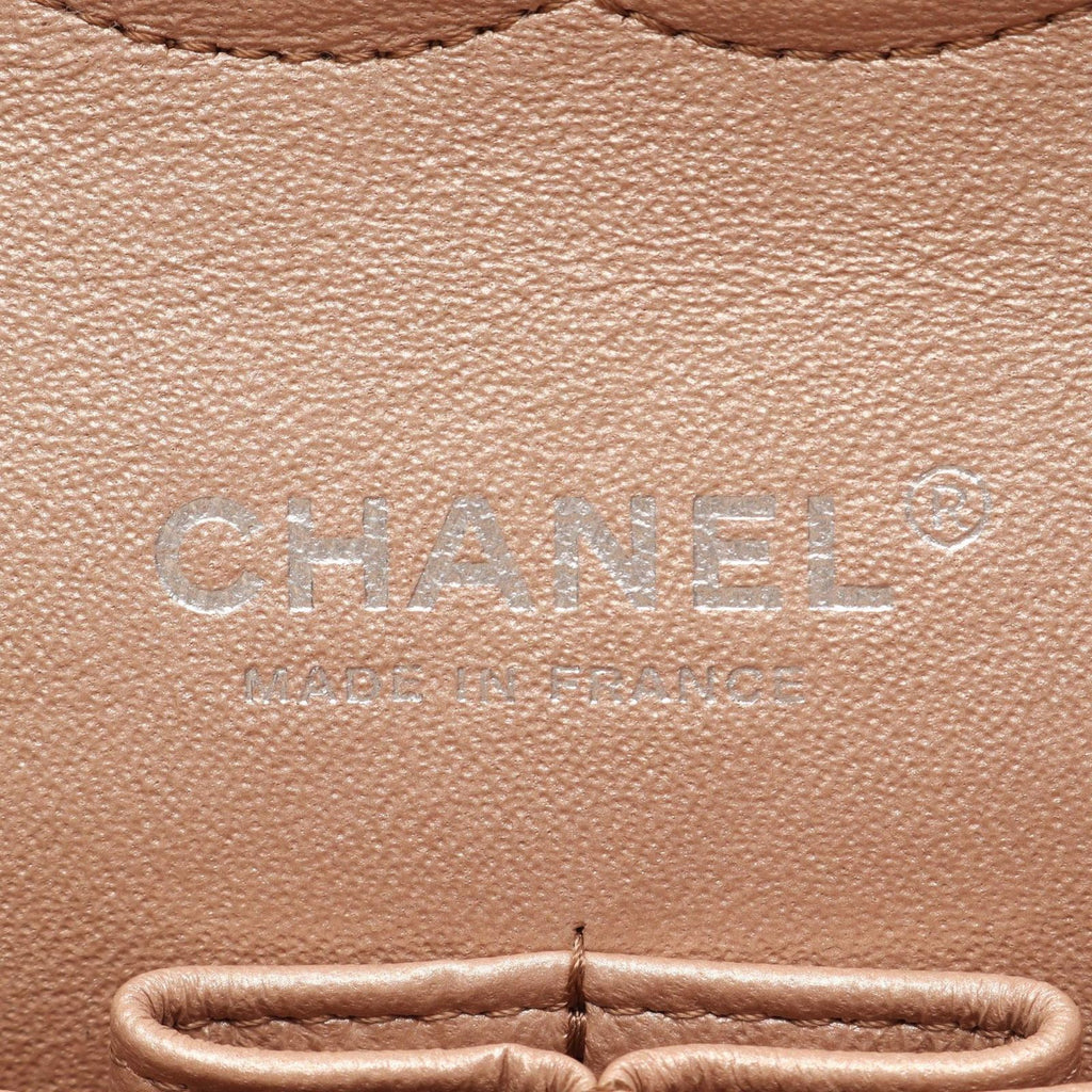 Chanel Shoulder Bag Quilted Double Flap Rose Gold Leather Chain — view 4