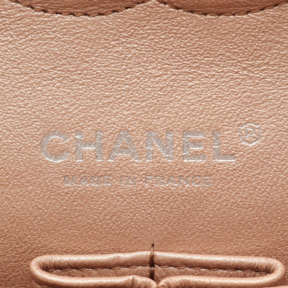 Chanel Shoulder Bag Quilted Double Flap Rose Gold Leather Chain — view 4
