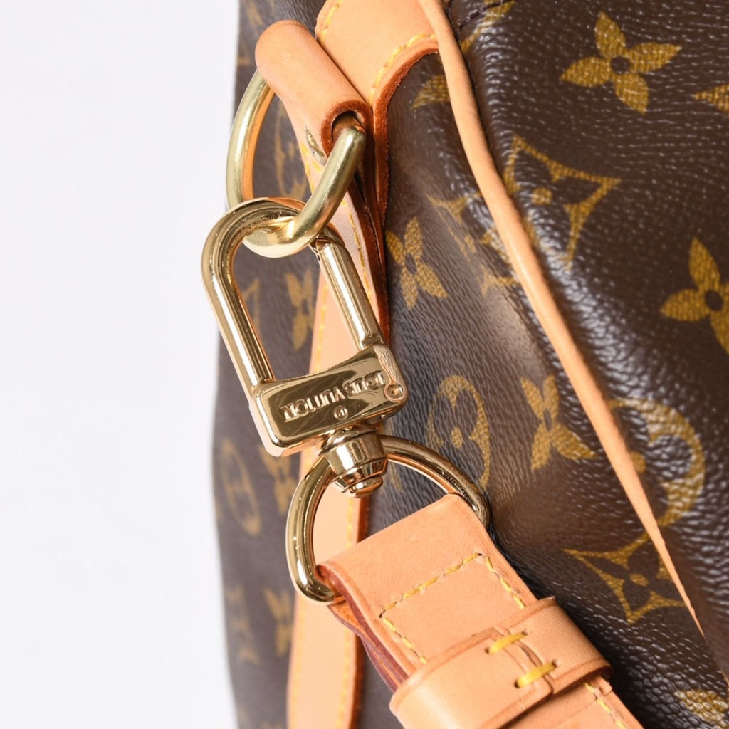 Louis Vuitton Monogram Keepall Bandouliere 55 2-Way Boston Bag Brown Canvas — view 6