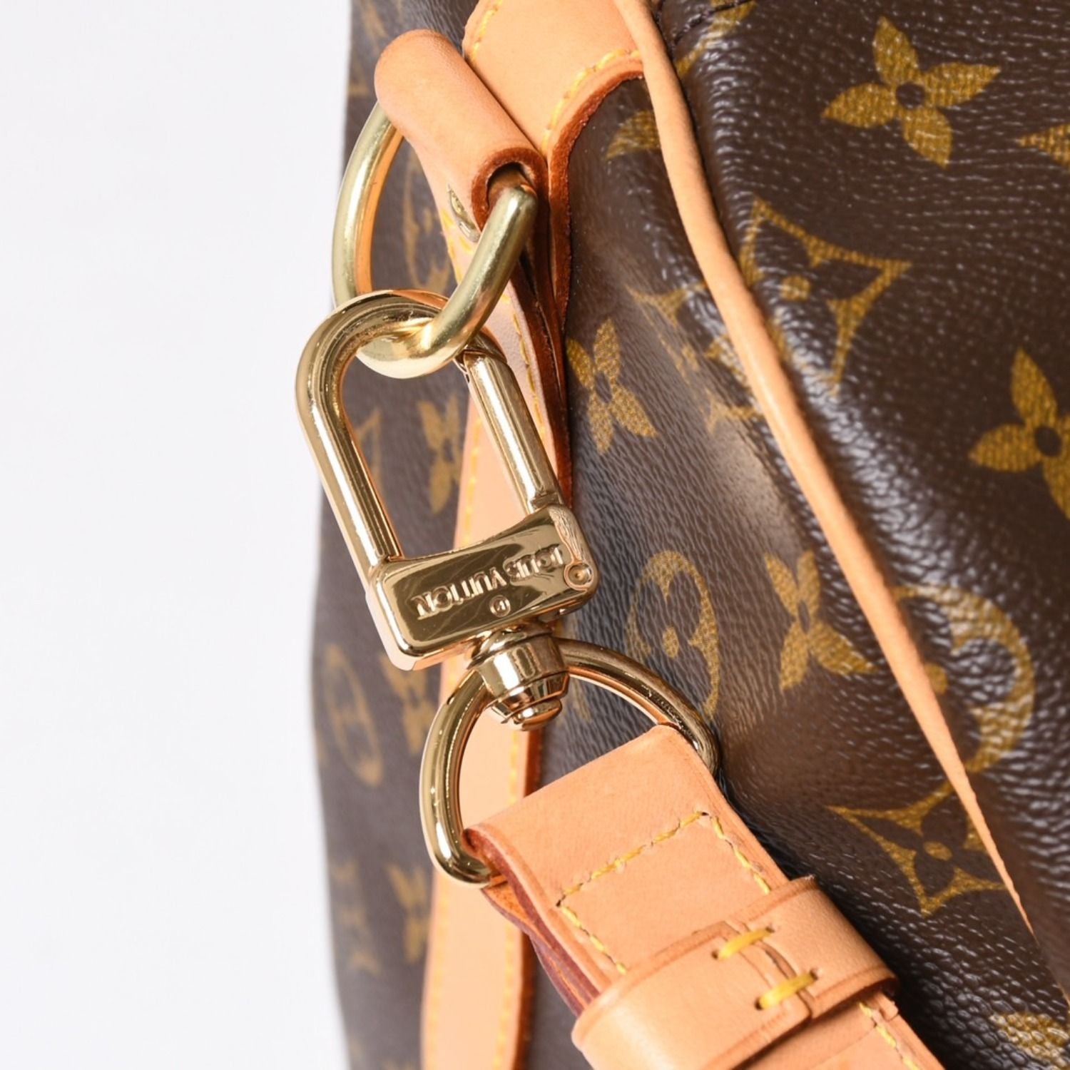 Louis Vuitton Monogram Keepall Bandouliere 55 2-Way Boston Bag Brown Canvas — view 6