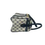 Gucci Vintage GG Logo Leather Mini Boston Bag Navy — view 6