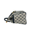 Gucci Vintage GG Logo Leather Mini Boston Bag Navy — view 5