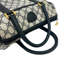 Gucci Vintage GG Logo Leather Mini Boston Bag Navy — view 4
