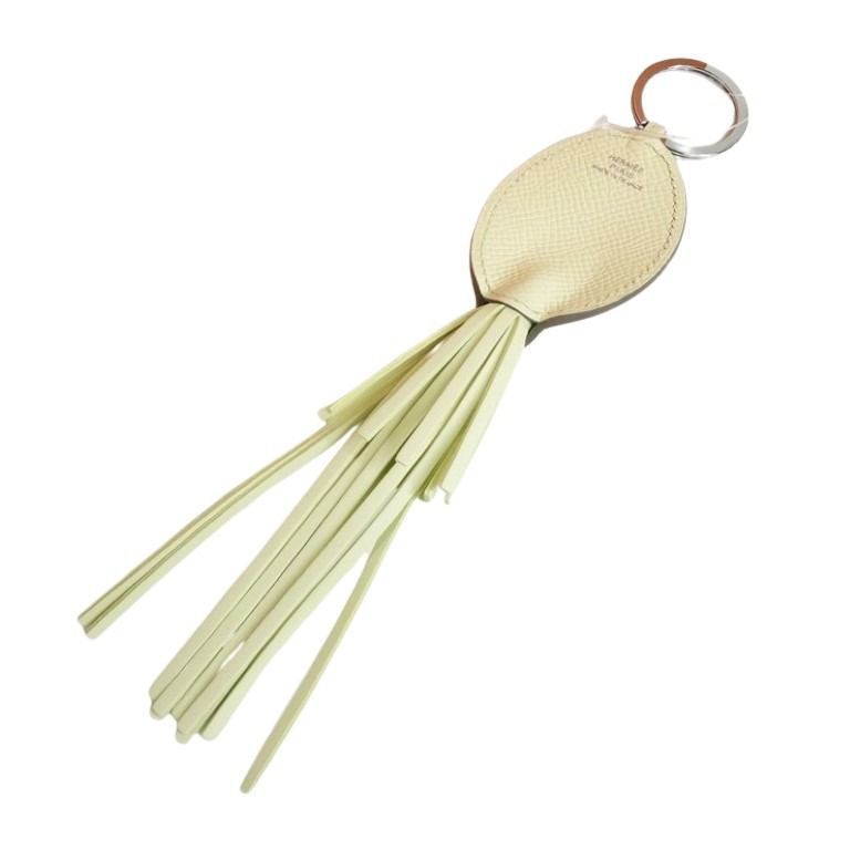 Hermes Key Holder Purpu Limoncello Epsom Agneau Milo Key Ring Charm Silver — view 2
