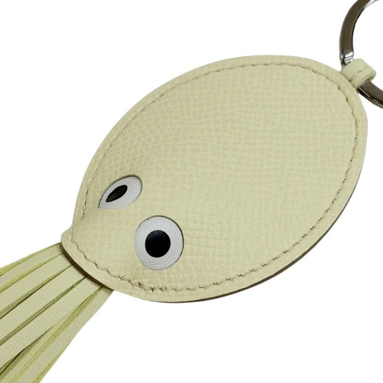 Hermes Key Holder Purpu Limoncello Epsom Agneau Milo Key Ring Charm Silver — view 3