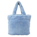 Prada Shearling Mini Tote Blue Pile 2-Way Shoulder Bag Silver — view 2