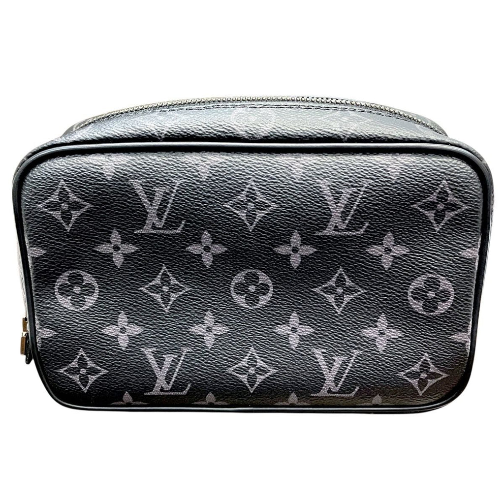 Louis Vuitton Trousse PM Monogram Eclipse Pochette Canvas Handbag