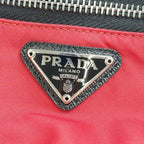 Prada Pouch Re-Nylon Arm Red Black Tessuto Nylon Triangle Logo Silver — view 8