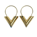 Louis Vuitton Earrings Essential Hoop Gold Metal — view 2