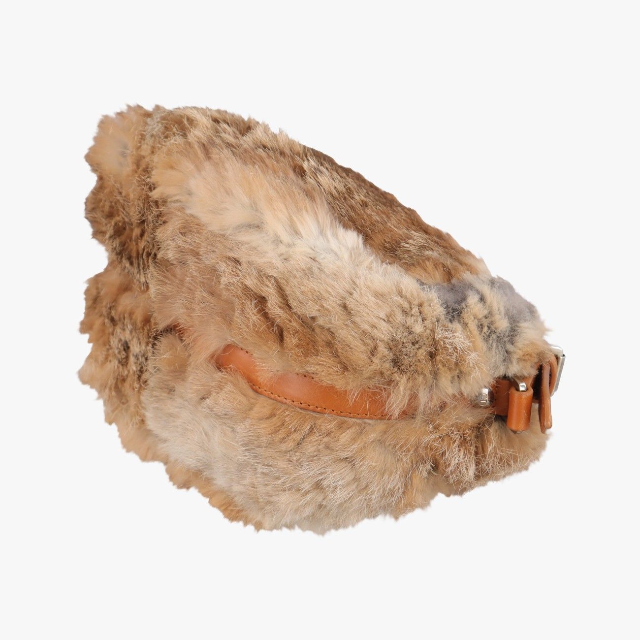 Dior d Logo Brown Fur Leather Shoulder Bag — view 6