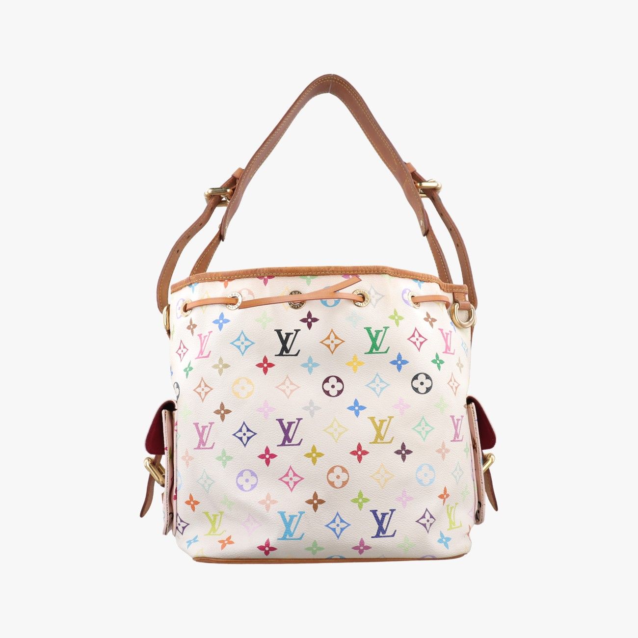 Louis Vuitton Petit Noe Blanc Monogram Multicolor Bucket Bag