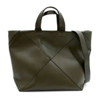 Bottega Veneta Maxi Intrecciato Tote Bag Khaki Dark Green 2-Way