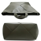Bottega Veneta Maxi Intrecciato Tote Bag Khaki Dark Green 2-Way — view 3