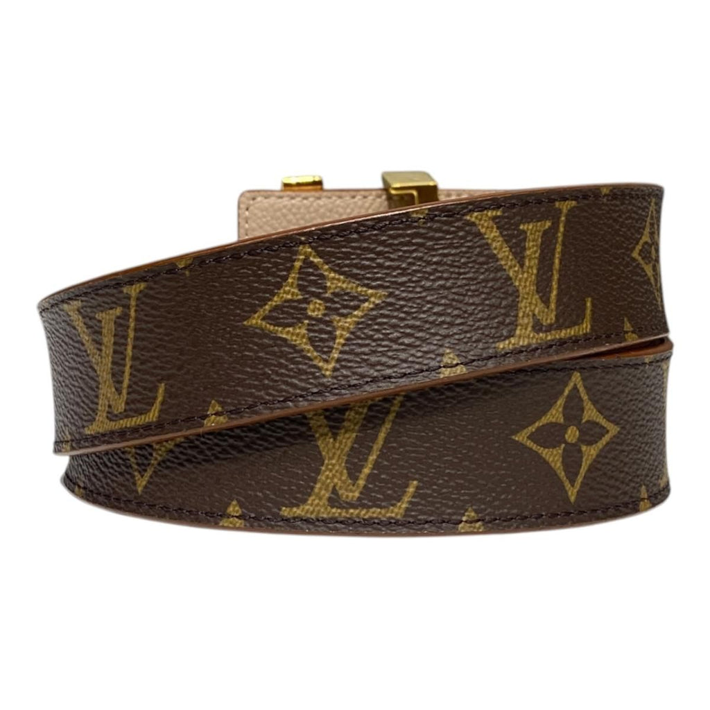 Louis Vuitton Belt Ceinture LV Initial Monogram Black Brown Gold — view 2