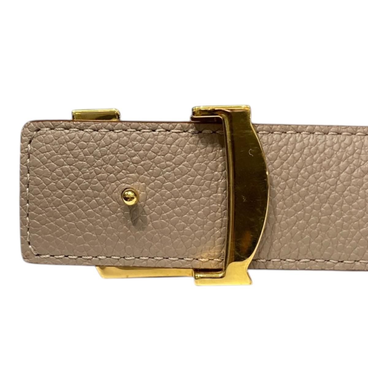 Louis Vuitton Belt Ceinture LV Initial Monogram Black Brown Gold — view 4
