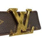Louis Vuitton Belt Ceinture LV Initial Monogram Black Brown Gold — view 7