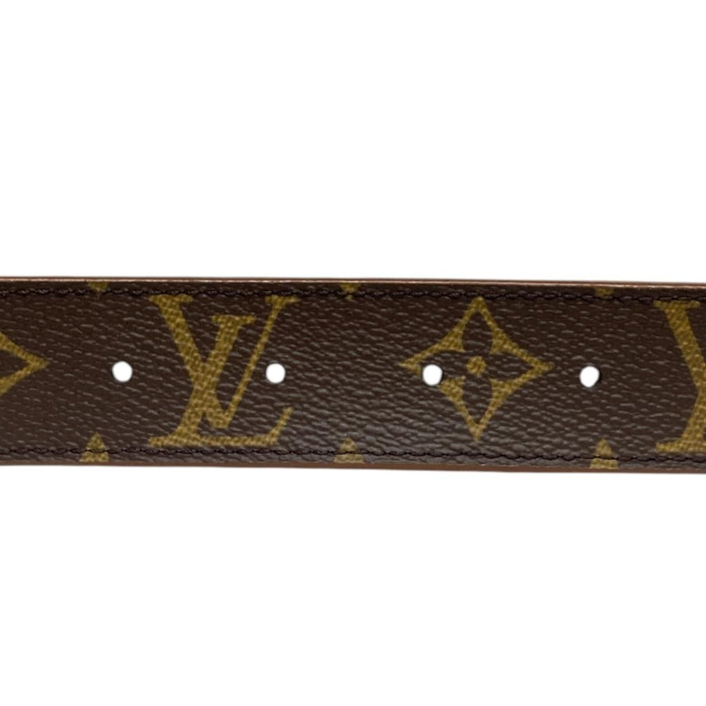 Louis Vuitton Belt Ceinture LV Initial Monogram Black Brown Gold — view 6